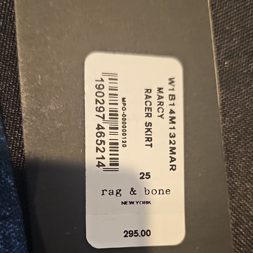 rag & bone Blue Denim Zip-Front Mini Skirt - Picture 3 of 8